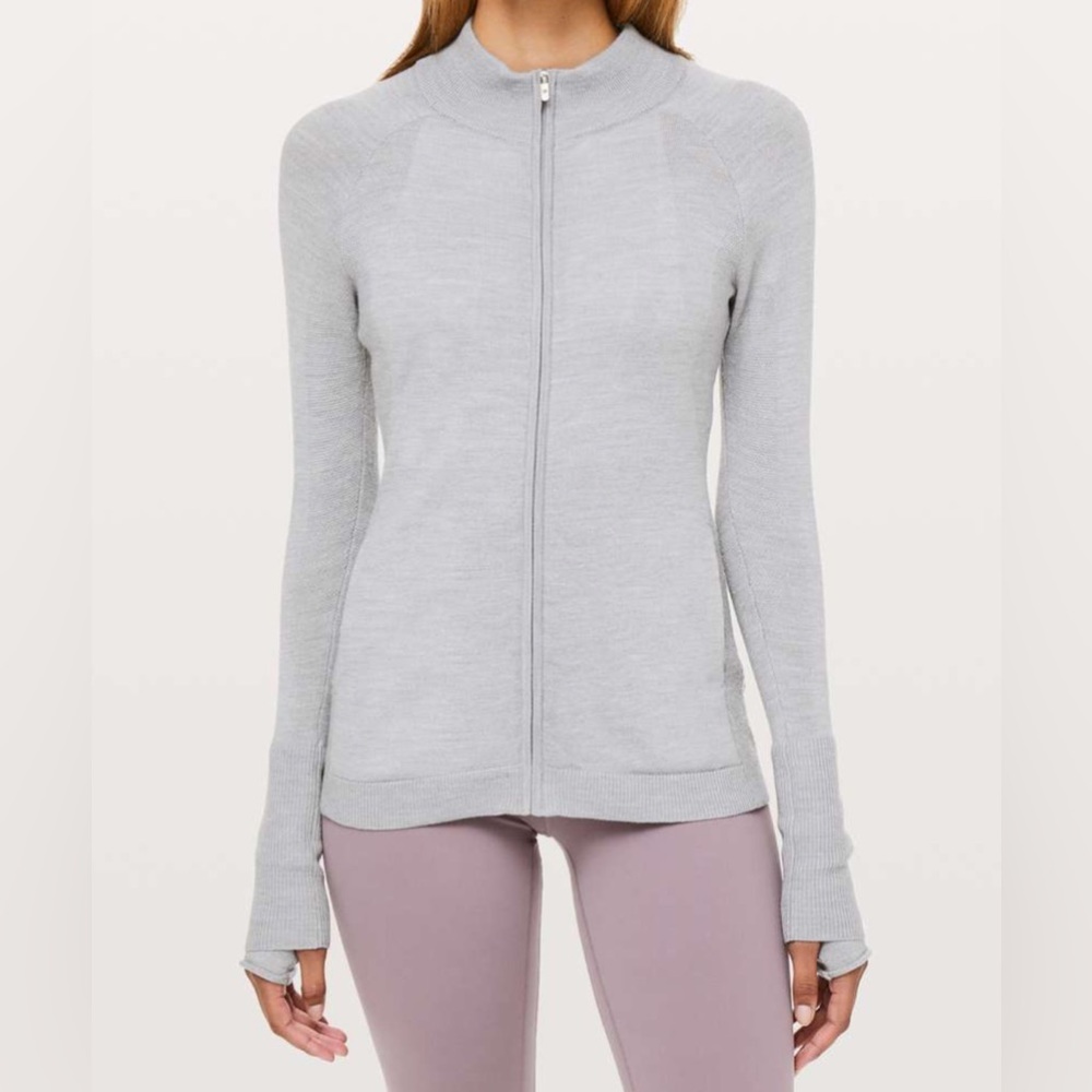 Lululemon time to thrive jacket Marino wool sz 6
